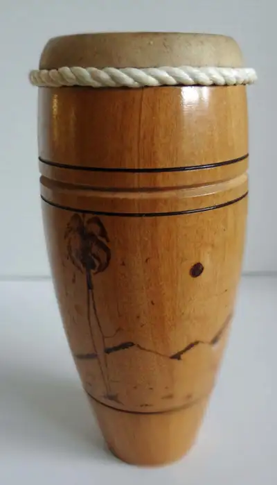 VINTAGE Souvenir BONGO DRUM Hand Made, View more