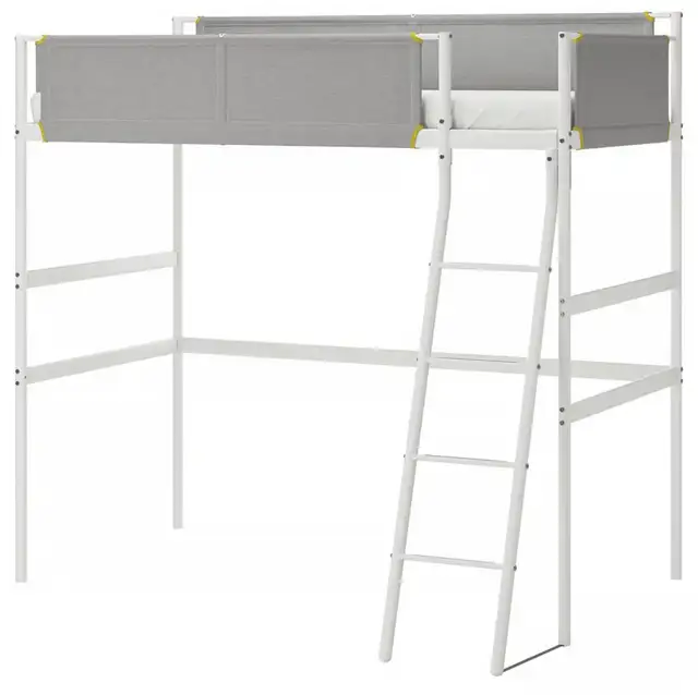 IKEA Vitval loft twin bed frame - white and grey in Beds & Mattresses in Markham / York Region - Image 2