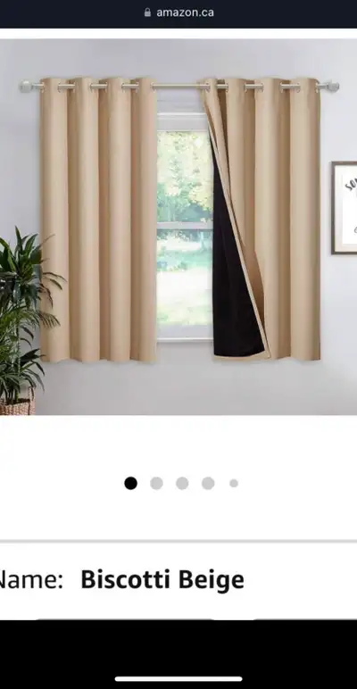 Blackout curtains with  liner, View more