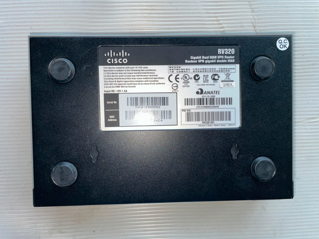 Cisco RV320 Dual Gigabit WAN VPN Router Tested Working in Networking in Strathcona County - Image 4