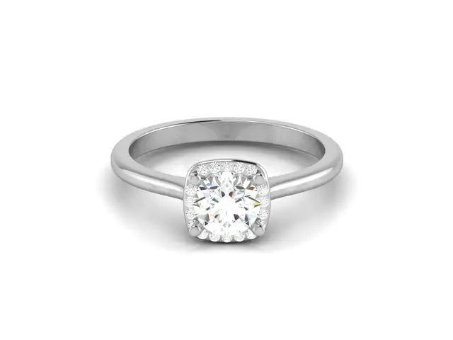 1.25 Carats Round Halo Lab Diamond Engagement Ring,H-VS1 in Jewellery & Watches in Oakville / Halton Region - Image 3