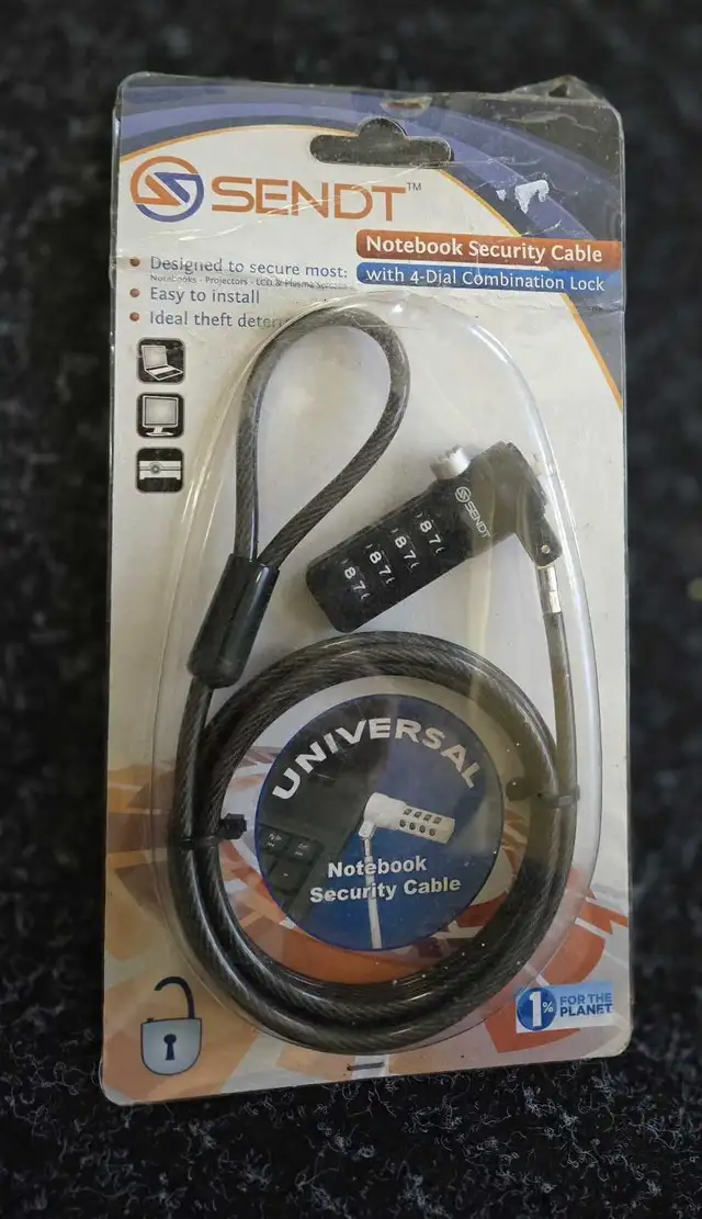 Sendt Notebook Security Cable in Laptop Accessories in Hamilton - Image 2