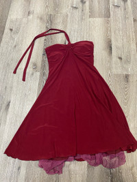 Burgundy sleeveless dress