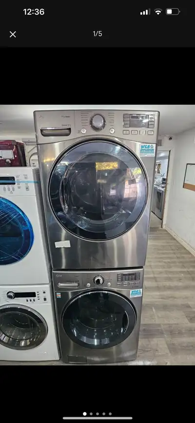 Lg 27 w steel washer electric dryer set , View more
