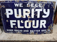 Vintage Purity Flour Sign $600