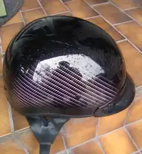 Dot black glossy motorcycle  helmet M size
