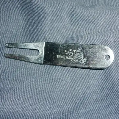 $20 Vintage older logo chrome Lively Golf Club ball mark tool, View more