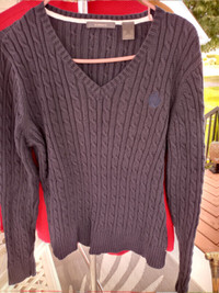 Ladies V-Neck Sweater – NEW – L – Cotton