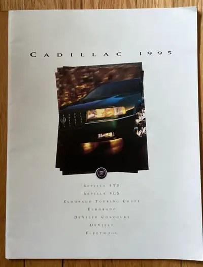 1995 CADILLAC AUTO BROCHURE FOR SALE THIS LARGE SIZED DELUXE BROCHURE HAS 67 PAGES SHOWING MODELS OF...