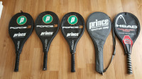 Lot of Tennis Rackets Racquets With Cover - $50