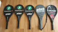 Lot of Tennis Rackets Racquets With Cover - $50