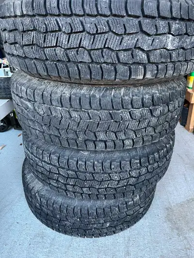 Cooper Discoverer Snow Claw Winter Tires with Chrome Rims Size: LT245/70R17 These tires are off a 20...