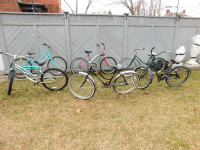 Several families have a number of Cruiser bikes for sale