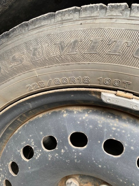 225/60R18 Winter Tires with Rims in Tires & Rims in Delta/Surrey/Langley - Image 3