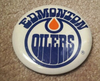 NHL Edmonton Oilers 3 1/4" pin pinback button