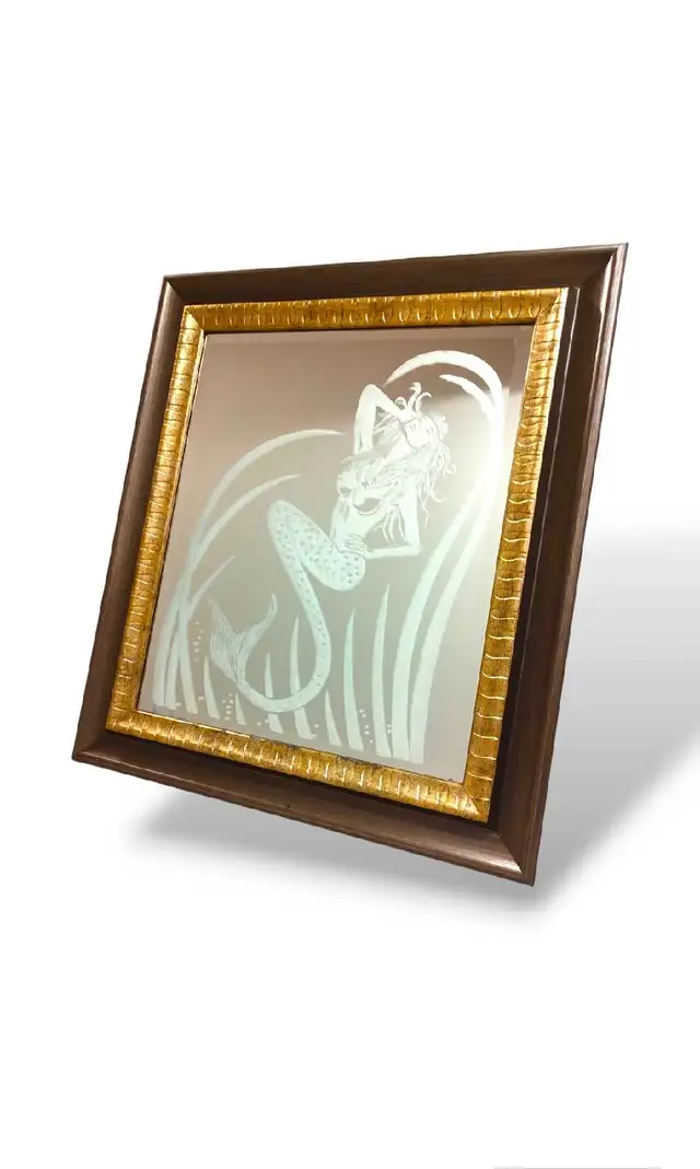 Etched Mermaid Mirror in Home Décor & Accents in Calgary - Image 2