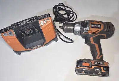 Ridgid 18v Cordless Drill With Battery & Charger, View more