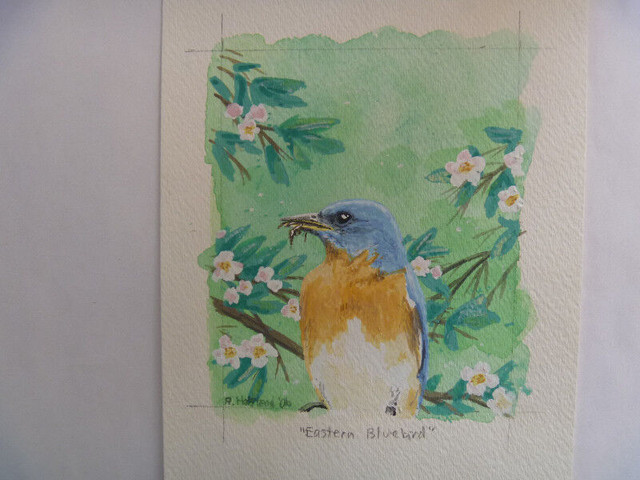 EASTERN BLUEBIRD Original Artwork - several to choose from in Arts & Collectibles in Winnipeg - Image 4