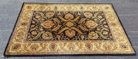 ELEGANT HAND-MADE RUG WITH RICH WOOL PILE (5' x 8')