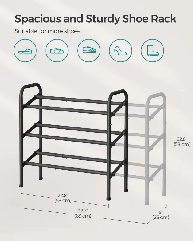 Expandable 3-Tier Shoe Rack in Other in Oshawa / Durham Region - Image 8