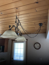 Dining Room light fixture, 2 Kitchen lights and 1 Fan with light