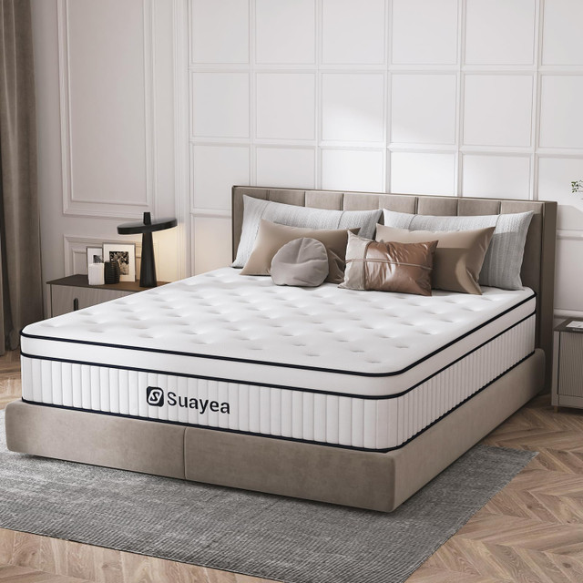 BRABD NEW SUAYEA 12 Inch Full/Double Size Hybrid Mattress in Beds & Mattresses in London