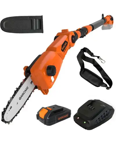 GARCARE Pole Chain Saw Cordless Chainsaw 20V 8 Inch with 2.0Ah, View more