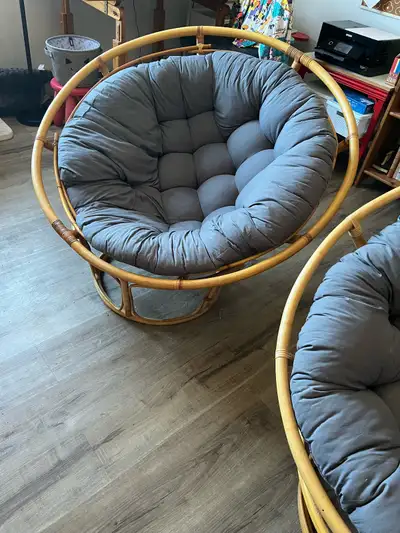Pair of Papasan Chairs, View more