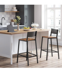 Bar Stool Set of 2, Counter Chairs, Kitchen, Dining Room