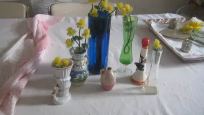 ASSORTMENT OF VINTAGE VASES, View more