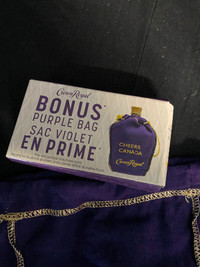 Crown Royal Cheers Canada Purple Bags