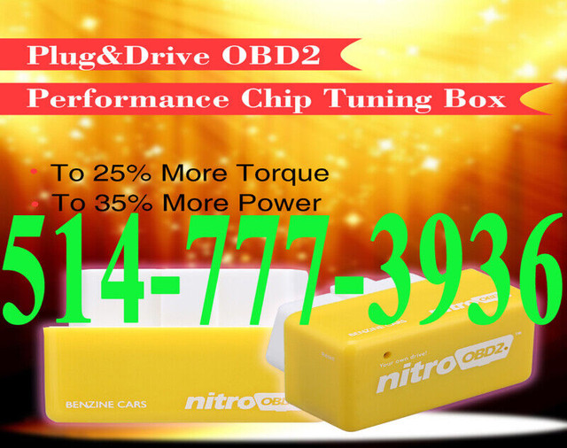 OBD2 Nitro Fuel Yellow Essence Jaune Turbo Booster Benzine Power dans Autres pièces et accessoires  à Laval/Rive Nord