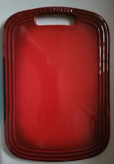 Brand New Rare Le Creuset Ceramic Red Cheese Serving Board, View more