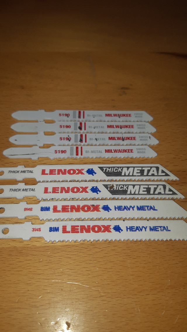 Milwaukee + Lenox bi-metal jig saw blades in Power Tools in Bedford
