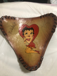 Leather Betty Boop Bike Seat Cover