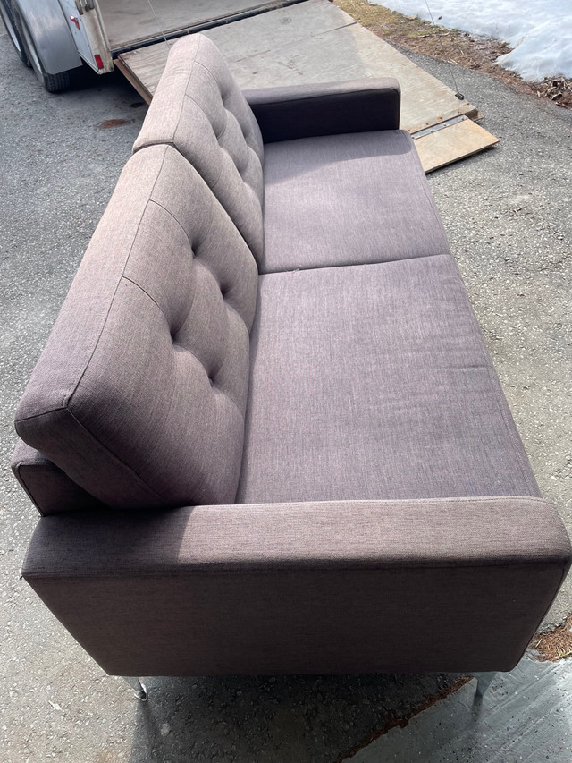 Grey Loveseat Couch in Couches & Futons in Kawartha Lakes - Image 2