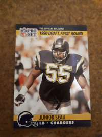 1990 Pro Set Football Junior Seau Rookie Card #673