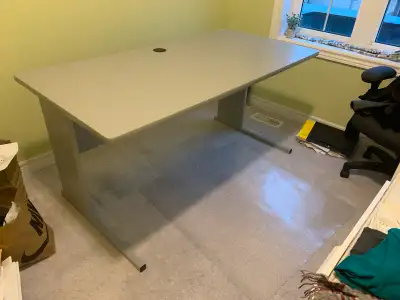 Free Grey Computer Desk – Great Condition!, View more