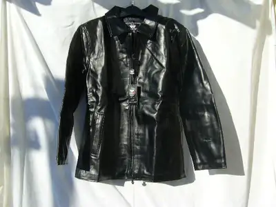 New - Men's Large Black Leather Look Jacket$120, View more