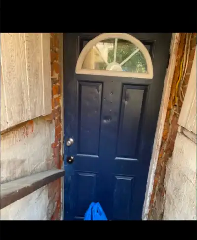 Used Exterior Steel Door (Half-Moon Window) – Approx. 32” x 77”, View more