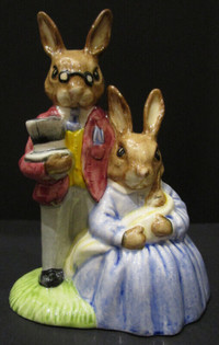 ROYAL DOULTON "FATHER,MOTHER&VICTORIA BUNNYKINS" FIGURINE, BOXED