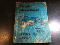 Chrysler 225 Model LM318 Marine Engine Manual LM318-BD 5.2L V8