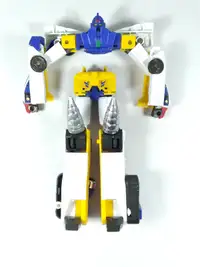 Combining Drill Tank  and Race Car Transformer Robot Action Fig