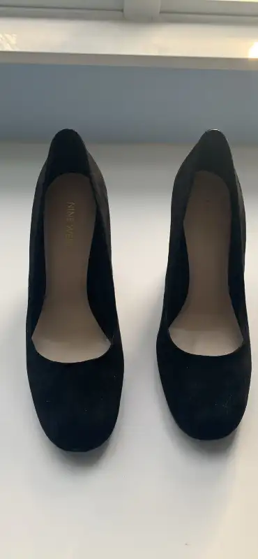 Nine West black suede block heels, View more