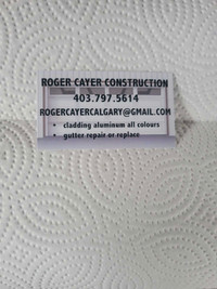 Roger cayer construction 403 797 5614 