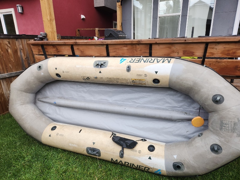 Intex mariner 4 inflatable boat Canoes, Kayaks & Paddles Calgary Kijiji