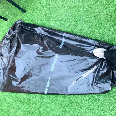 Heavy duty tarp roll polyethylene cover waterproof – durable black material ideal for protecting sur...