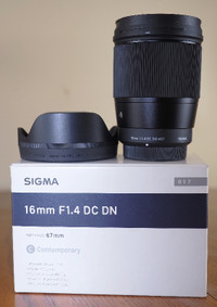 Sigma 16mm f1.4 DC DN lens for M4/3s cameras for sale