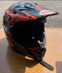 Orange Bell BMX used helmet 