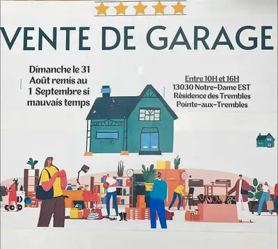 Vente de garage ce dimanche 31 août, View more